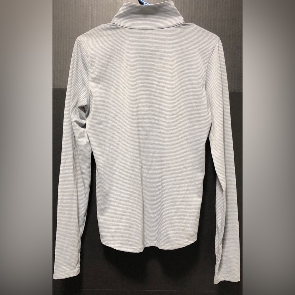 ⛵️Under Armour Gray Striped Threadborne Streaker 1/2 Zip Shirt - Picture 11 of 14